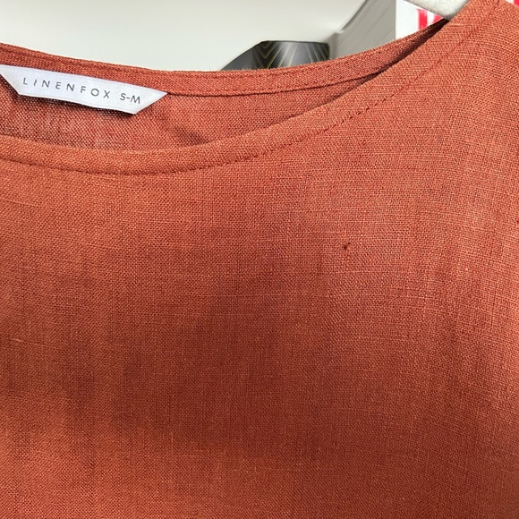 Linenfox Terra Cotta Mona Top S-M - Picture 6 of 8